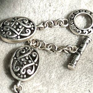 Beautiful Sterling Silver Toggle Bracelet 7.5